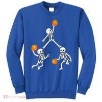 Basketball Halloween Skeleton Dunking Dribble Boys Teen Sweatshirt thumb 0