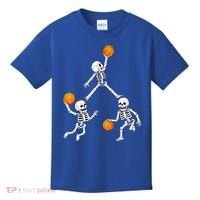 Basketball Halloween Skeleton Dunking Dribble Boys Teen Kids T-Shirt thumb 0