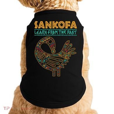 Black History Sankofa African Bird Junenth Doggie Tank
