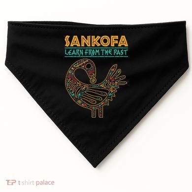 Black History Sankofa African Bird Junenth USA-Made Doggie Bandana