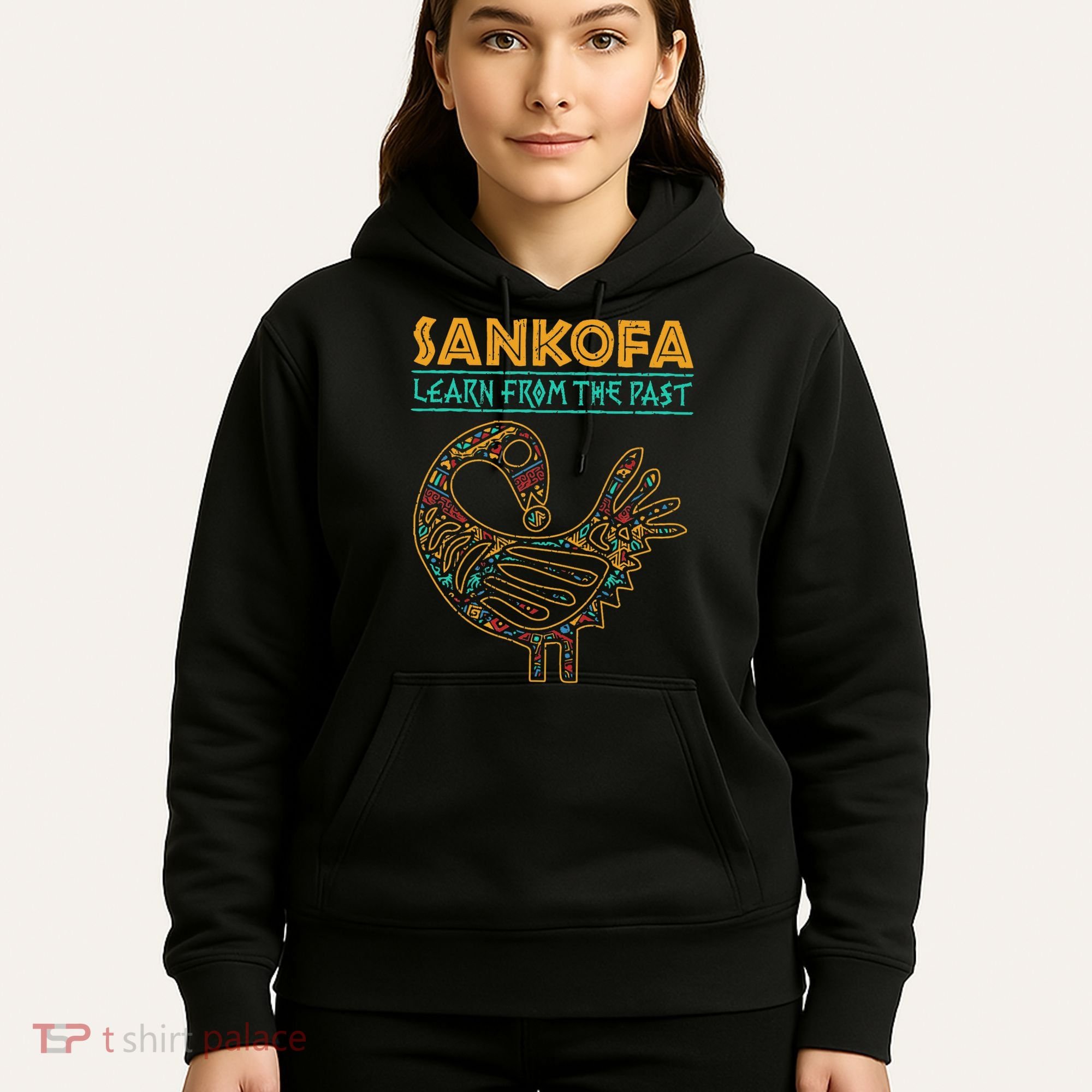 Black History Sankofa African Bird Junenth Hoodie