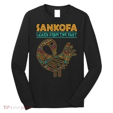 Black History Sankofa African Bird Junenth Long Sleeve Shirt