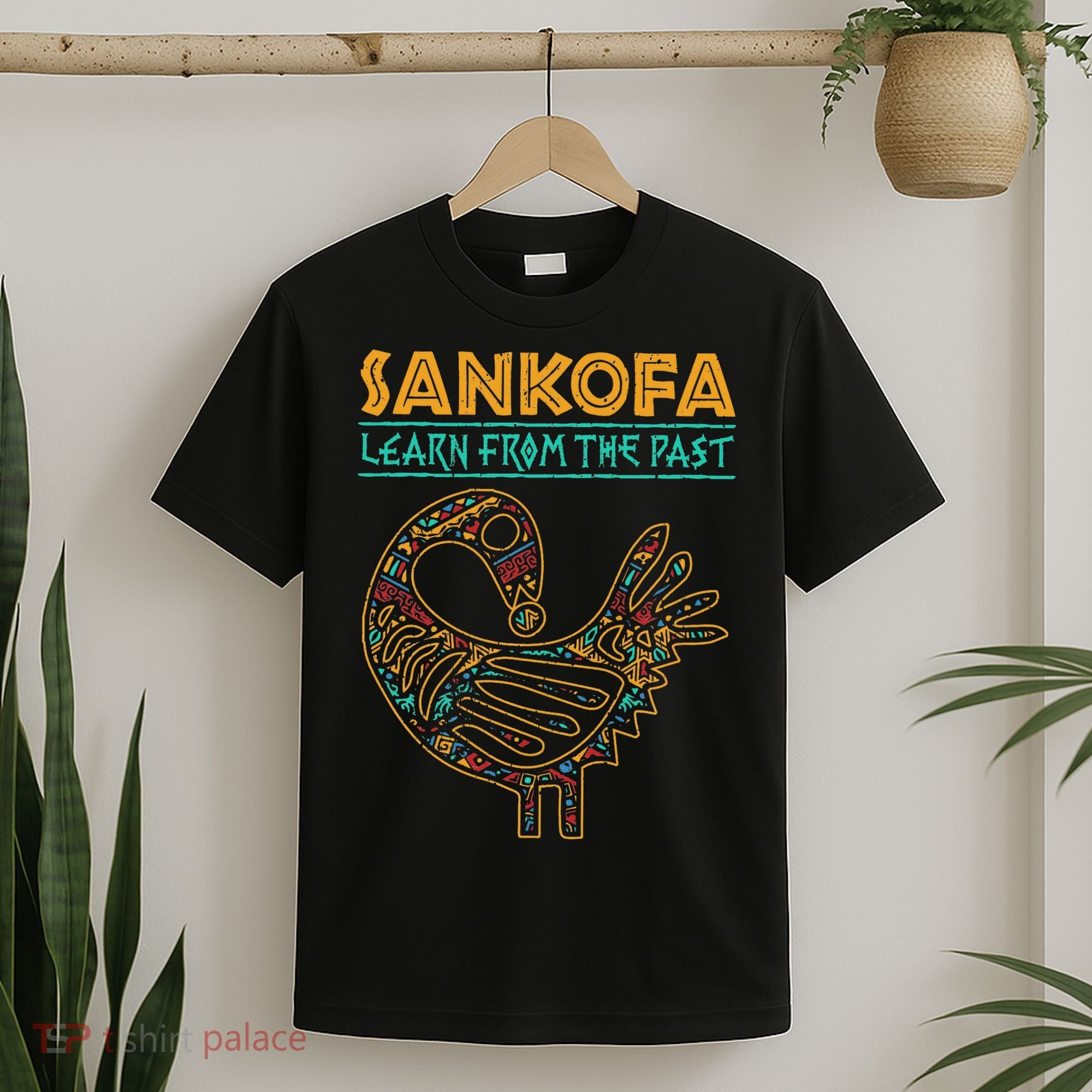 Black History Sankofa African Bird Junenth T-Shirt