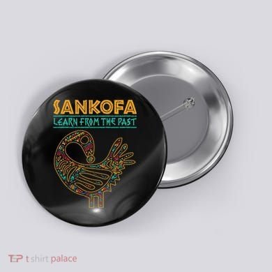 Black History Sankofa African Bird Junenth Button