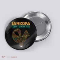 Black History Sankofa African Bird Junenth Button thumb 0