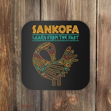 Black History Sankofa African Bird Junenth Coaster