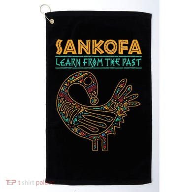 Black History Sankofa African Bird Junenth Golf Towel