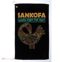 Black History Sankofa African Bird Junenth Golf Towel thumb 0