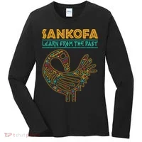 Black History Sankofa African Bird Junenth Women's Long Sleeve Shirt thumb 0