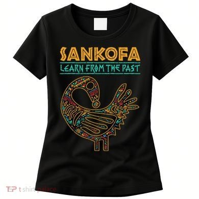Black History Sankofa African Bird Junenth Women's T-Shirt