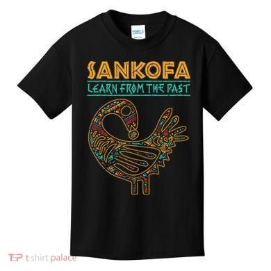 Black History Sankofa African Bird Junenth Kids T-Shirt