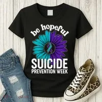 Be Hopeful Suicide Prevention Week Women's T-Shirt thumb 3
