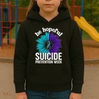 Be Hopeful Suicide Prevention Week Kids Hoodie thumb 3