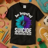 Be Hopeful Suicide Prevention Week Kids T-Shirt thumb 3
