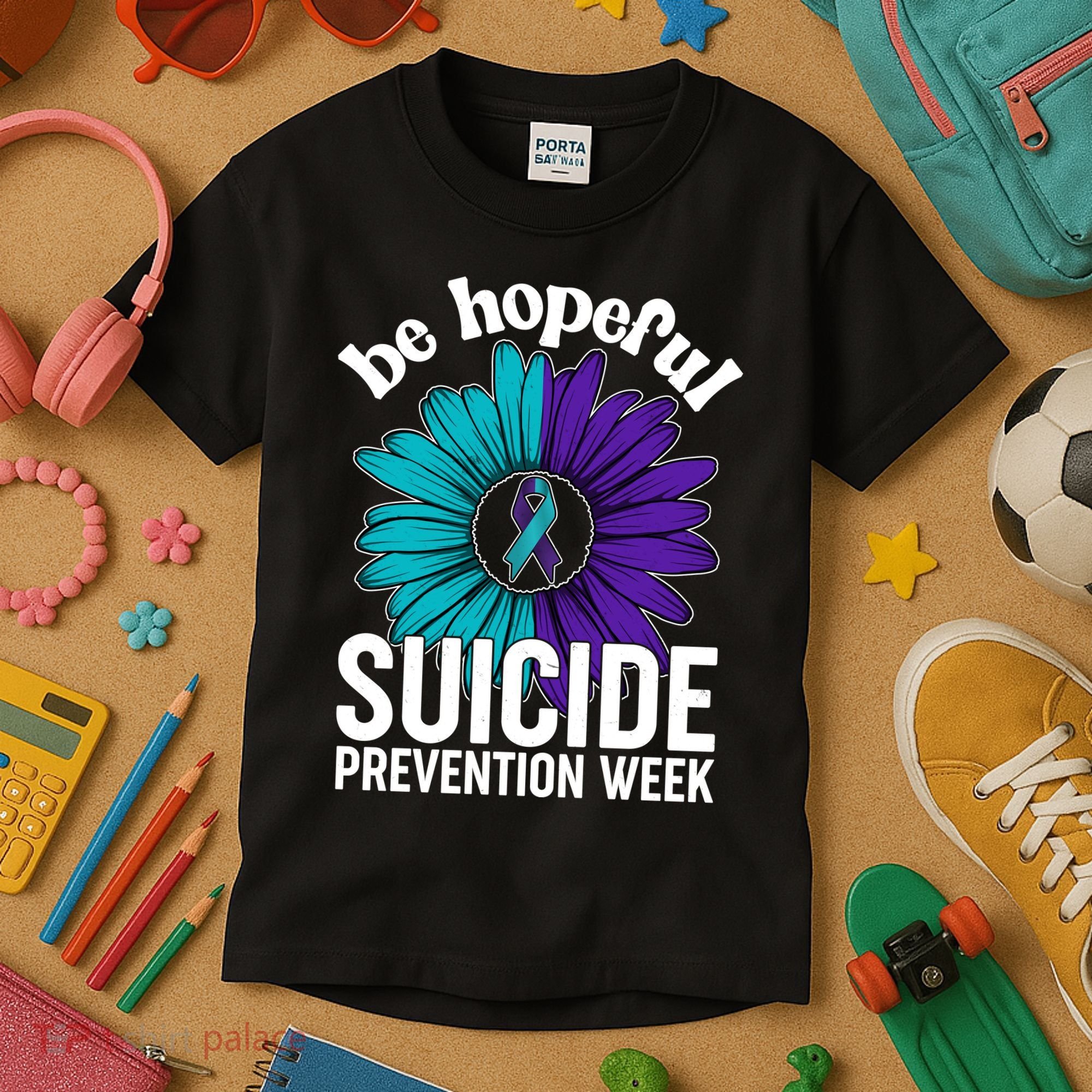 Be Hopeful Suicide Prevention Week Kids T-Shirt