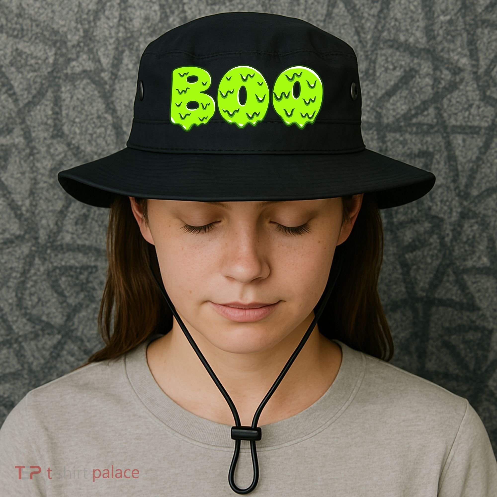 Boo Halloween Slime Bucket Hat