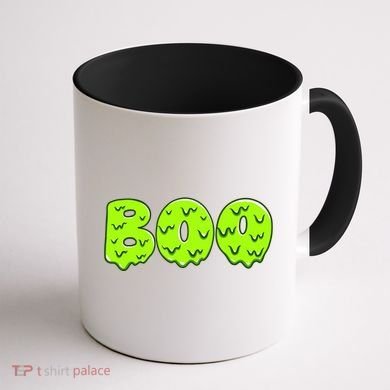 Boo Halloween Slime Coffee Mug back