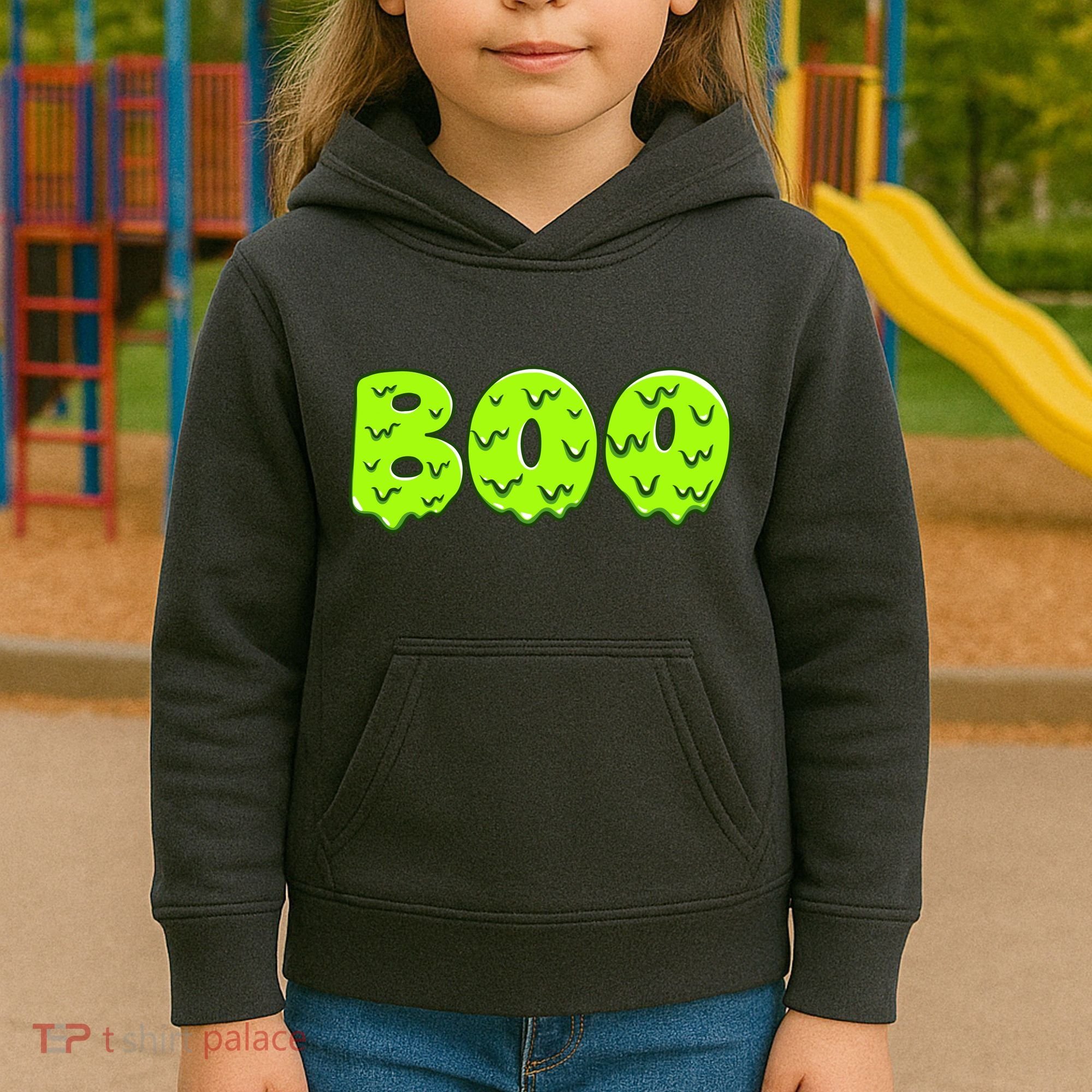 Boo Halloween Slime Kids Hoodie