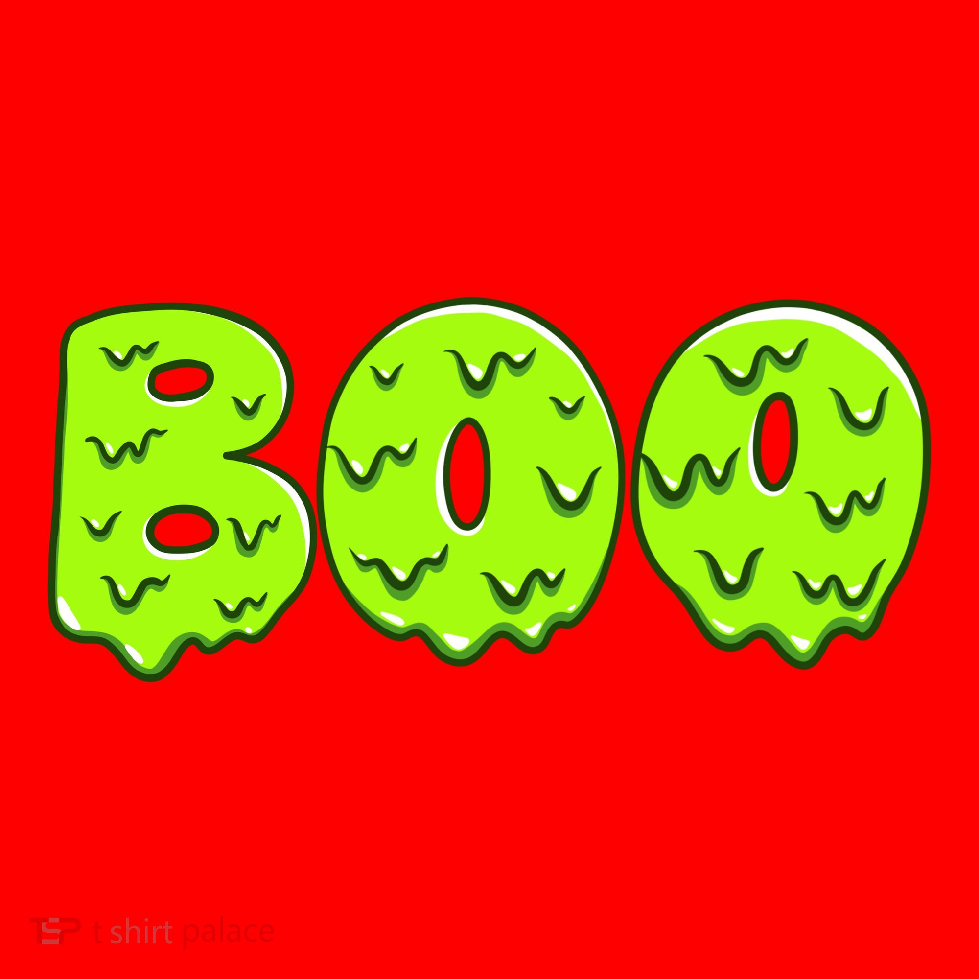 Boo Halloween Slime Santa Hat