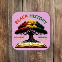 Black History Tree Root Book Honoring The Past Inspiring The Future Coaster thumb 0