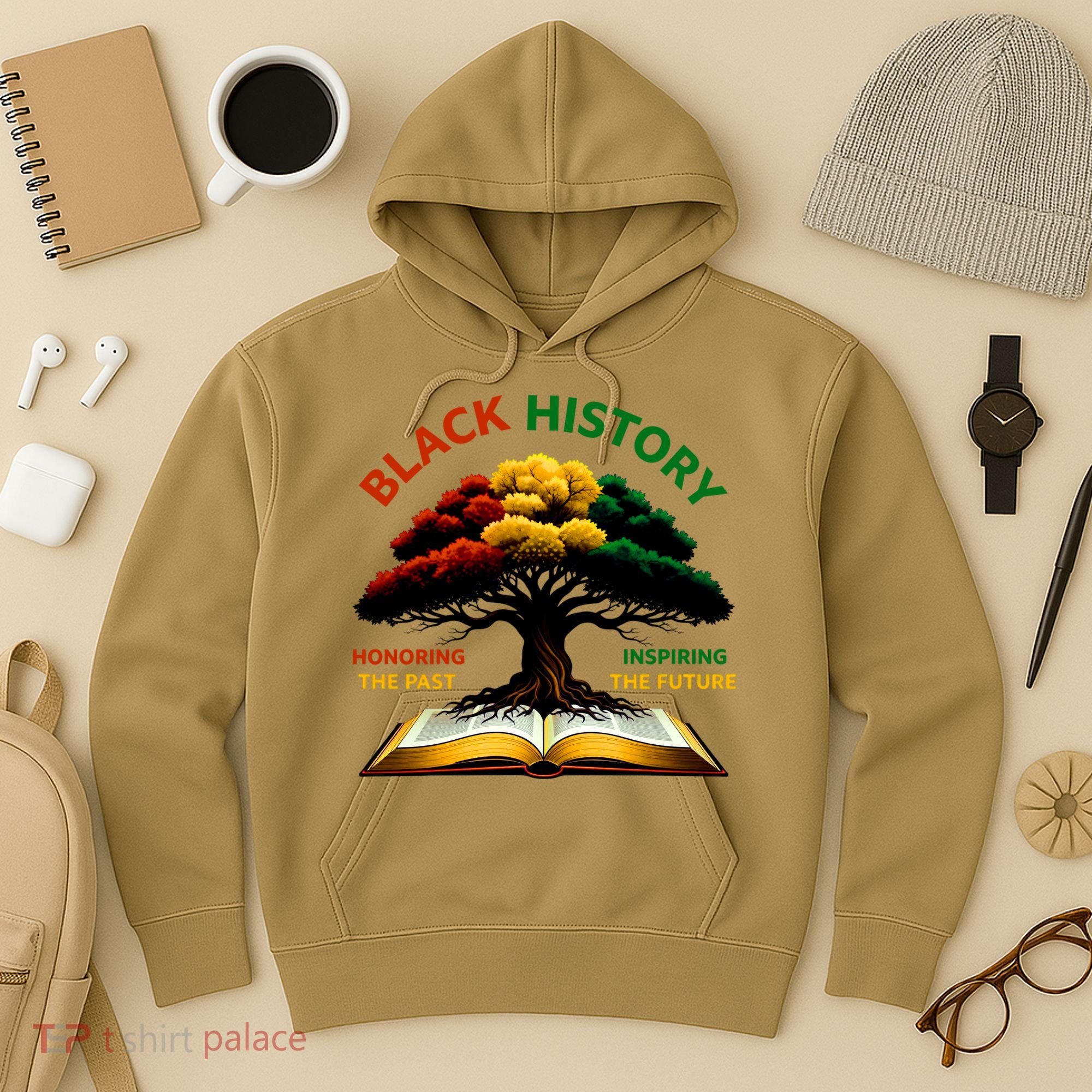 Black History Tree Root Book Honoring The Past Inspiring The Future Hoodie