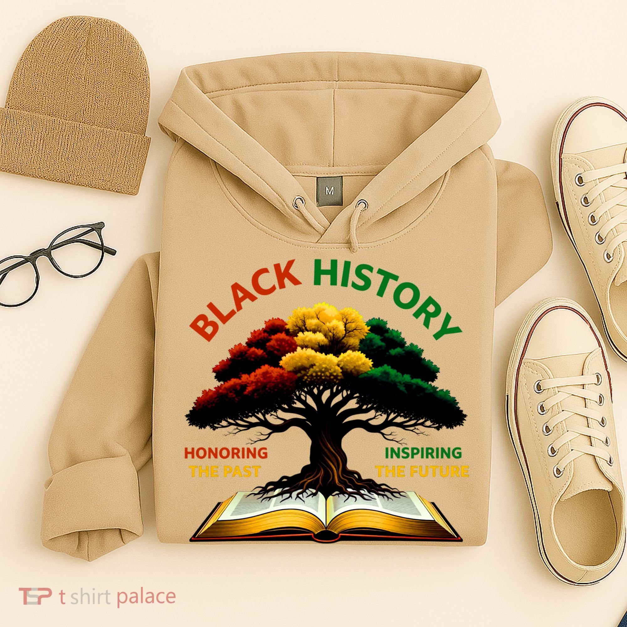 Black History Tree Root Book Honoring The Past Inspiring The Future Hoodie