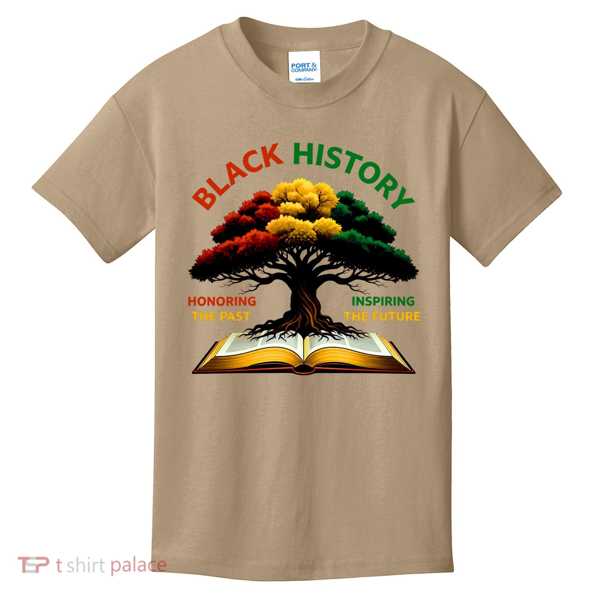 Black History Tree Root Book Honoring The Past Inspiring The Future Kids T-Shirt