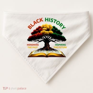 Black History Tree Root Book Honoring The Past Inspiring The Future USA-Made Doggie Bandana
