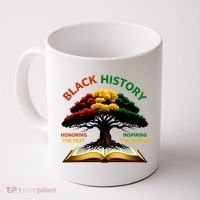 Black History Tree Root Book Honoring The Past Inspiring The Future Coffee Mug thumb 0