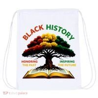 Black History Tree Root Book Honoring The Past Inspiring The Future Drawstring Bag thumb 0