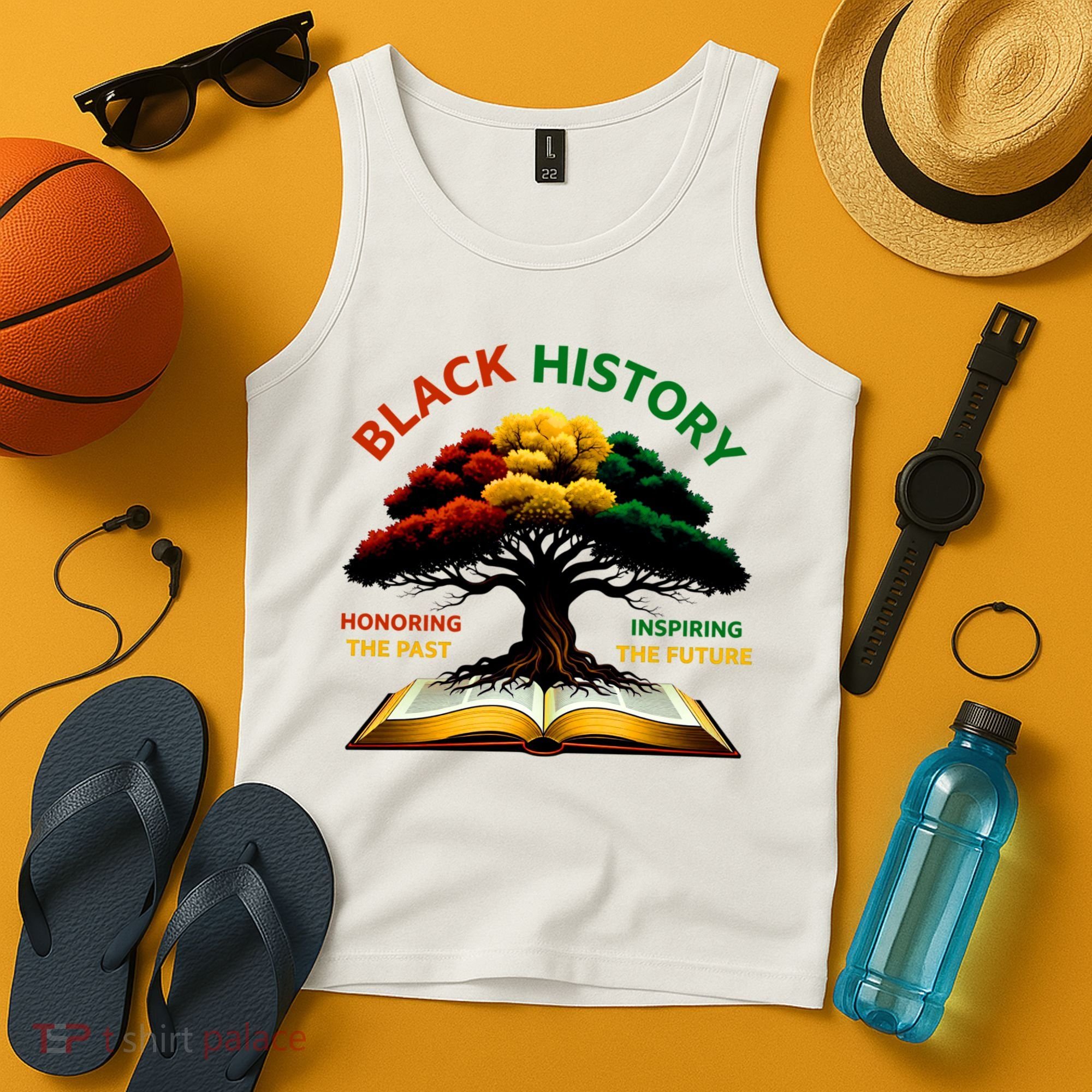 Black History Tree Root Book Honoring The Past Inspiring The Future Tank Top