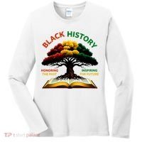 Black History Tree Root Book Honoring The Past Inspiring The Future Women's Long Sleeve Shirt thumb 0