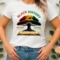 Black History Tree Root Book Honoring The Past Inspiring The Future Women's T-Shirt thumb 2