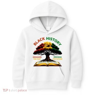 Black History Tree Root Book Honoring The Past Inspiring The Future Kids Hoodie