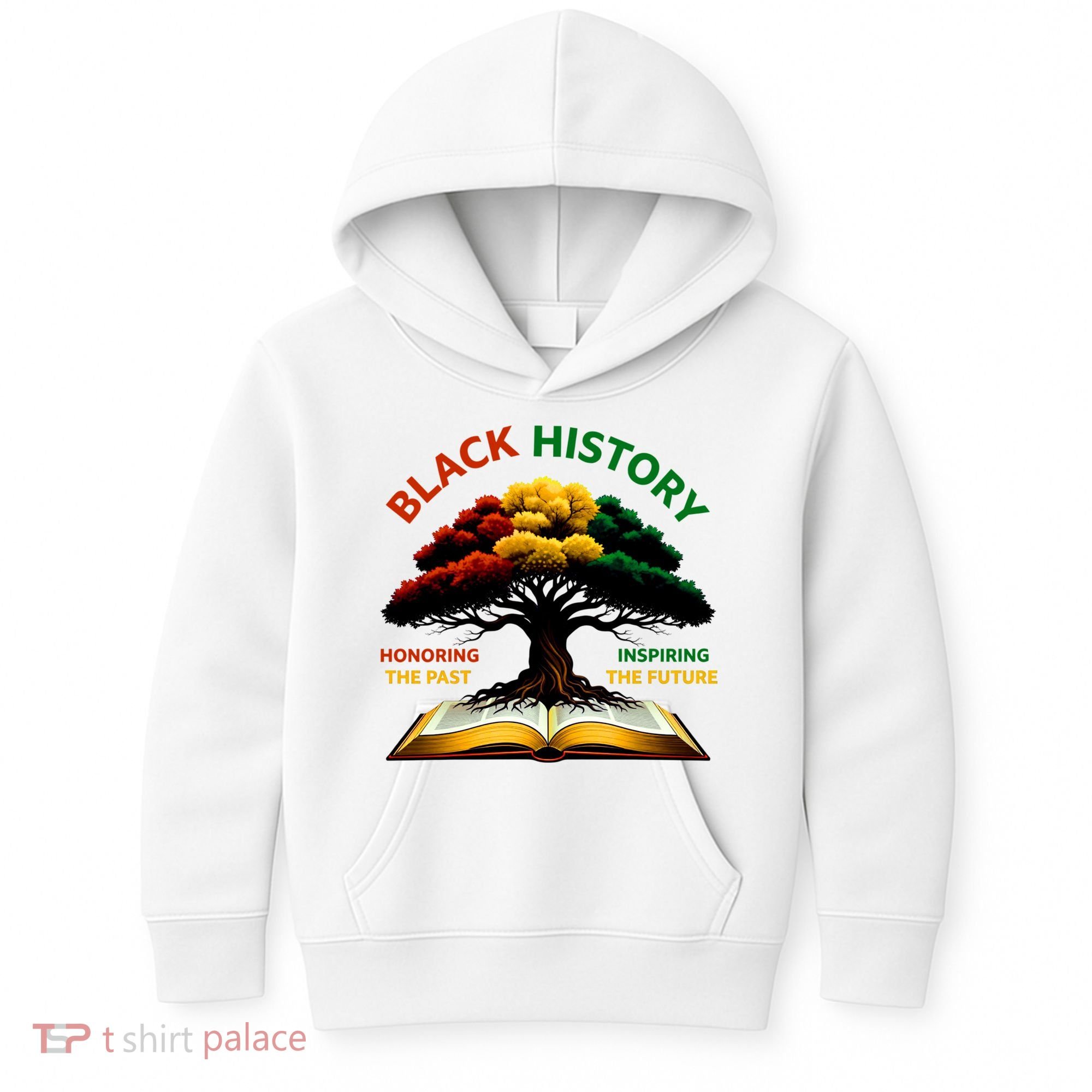 Black History Tree Root Book Honoring The Past Inspiring The Future Kids Hoodie