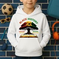 Black History Tree Root Book Honoring The Past Inspiring The Future Kids Hoodie thumb 2