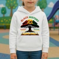 Black History Tree Root Book Honoring The Past Inspiring The Future Kids Hoodie thumb 3