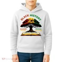 Black History Tree Root Book Honoring The Past Inspiring The Future Kids Hoodie thumb 4