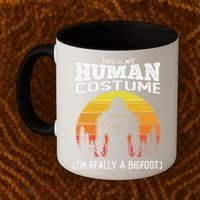 Bigfoot Halloween This Is My Human Costume Im A Bigfoot Coffee Mug thumb 2