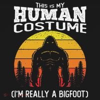 Bigfoot Halloween This Is My Human Costume Im A Bigfoot Baby Long Sleeve Bodysuit thumb 2