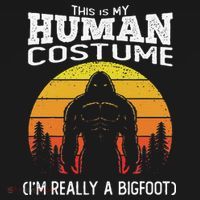 Bigfoot Halloween This Is My Human Costume Im A Bigfoot Ornament thumb 1