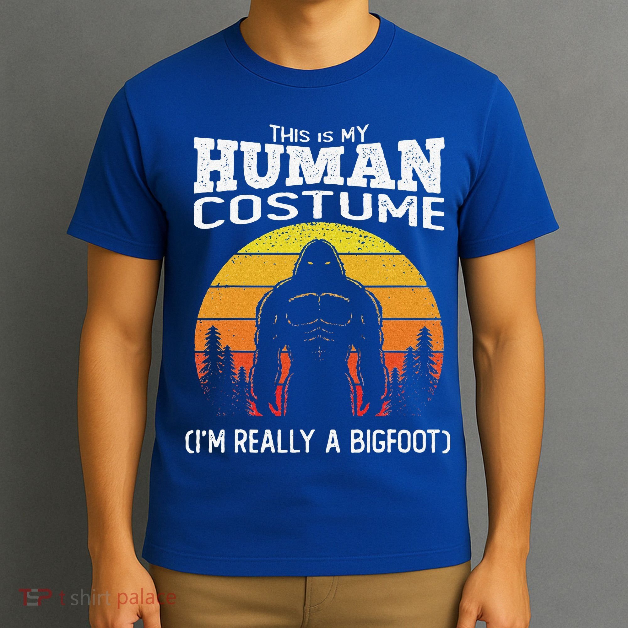Bigfoot Halloween This Is My Human Costume Im A Bigfoot T-Shirt