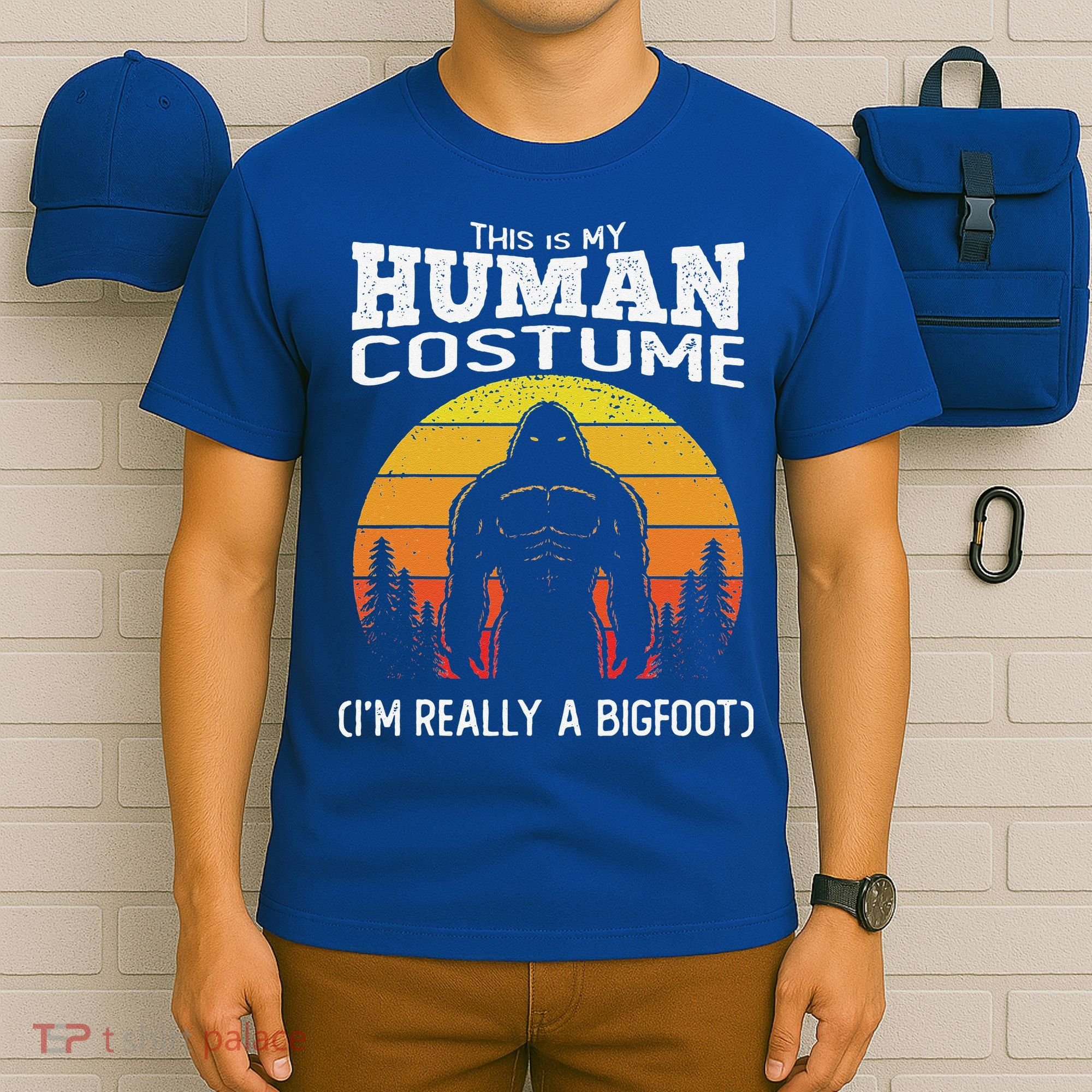 Bigfoot Halloween This Is My Human Costume Im A Bigfoot T-Shirt