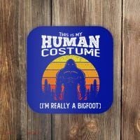 Bigfoot Halloween This Is My Human Costume Im A Bigfoot Coaster thumb 0