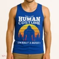 Bigfoot Halloween This Is My Human Costume Im A Bigfoot Tank Top thumb 3