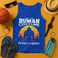 Bigfoot Halloween This Is My Human Costume Im A Bigfoot Tank Top thumb 4