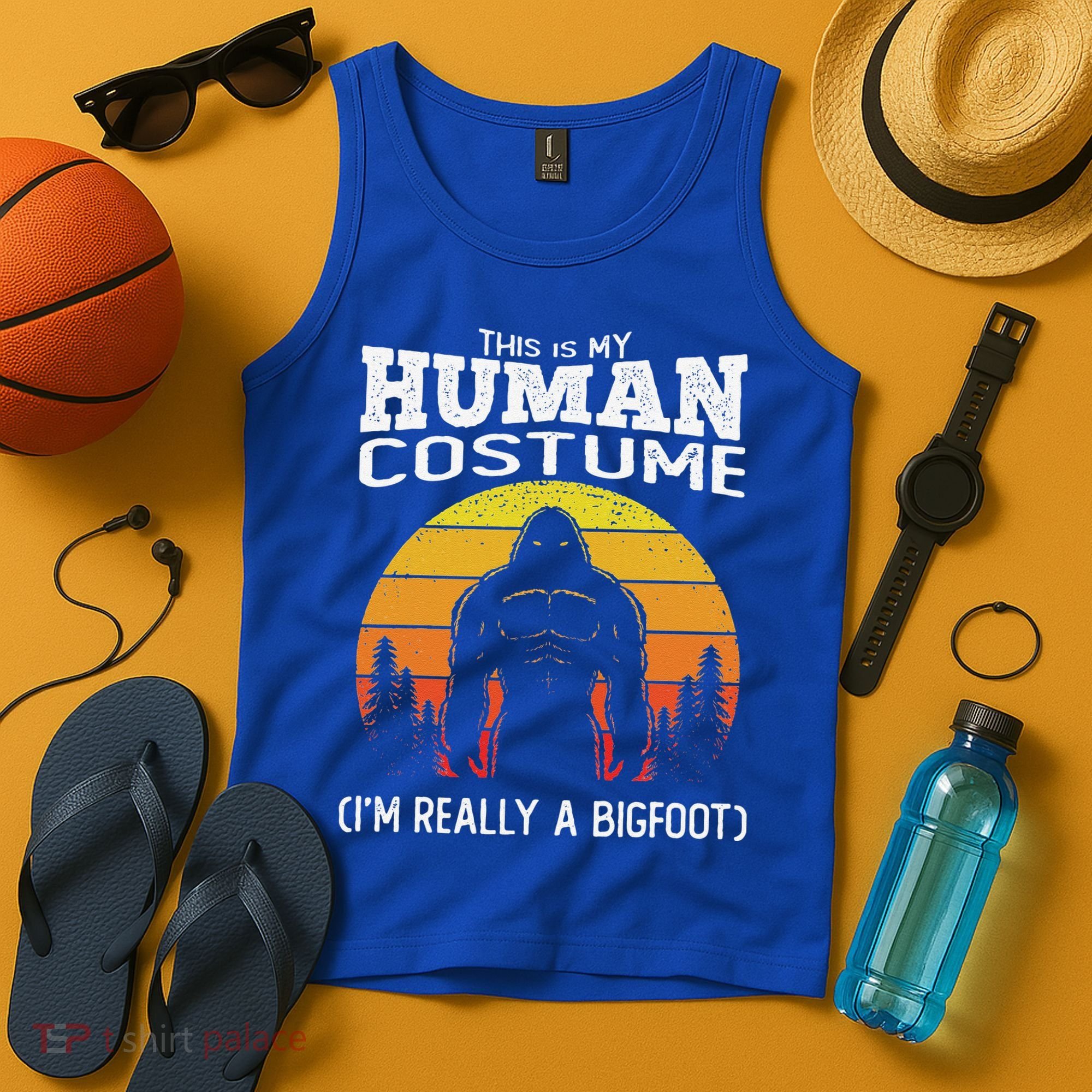 Bigfoot Halloween This Is My Human Costume Im A Bigfoot Tank Top