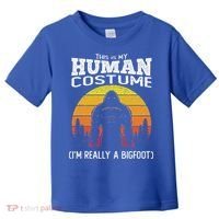 Bigfoot Halloween This Is My Human Costume Im A Bigfoot Toddler T-Shirt thumb 0