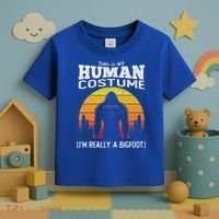 Bigfoot Halloween This Is My Human Costume Im A Bigfoot Toddler T-Shirt thumb 3