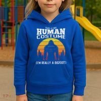 Bigfoot Halloween This Is My Human Costume Im A Bigfoot Kids Hoodie thumb 3